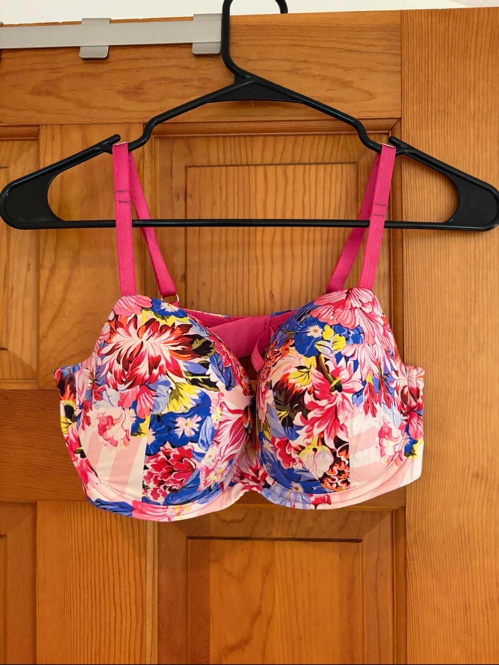 Victoria's Secret x Mary Katrantzou Floral Underwire Bra in Pink and Blue
